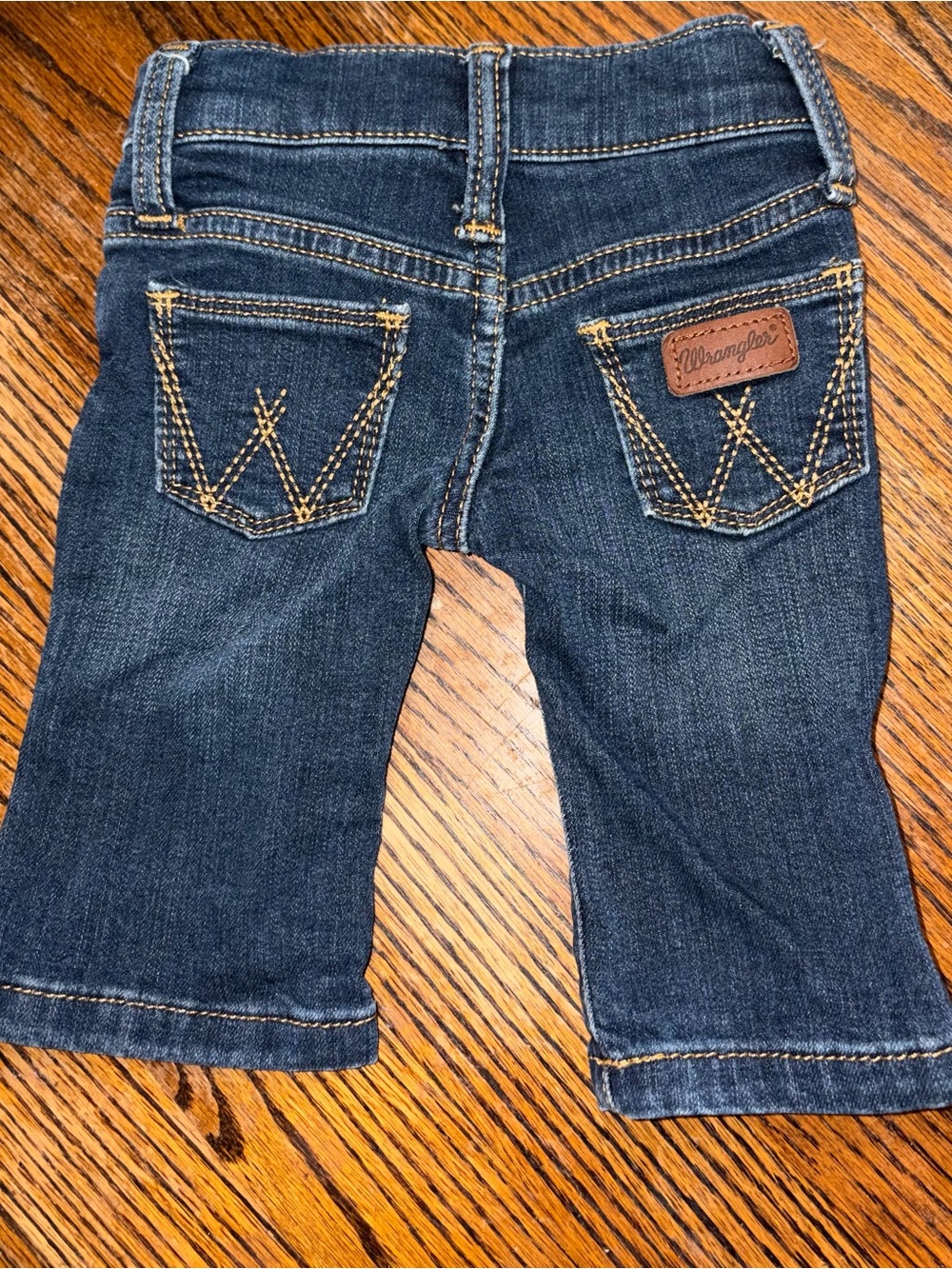 Wrangler Kids Dark Indigo Denim Jeans with Contrast Stitching